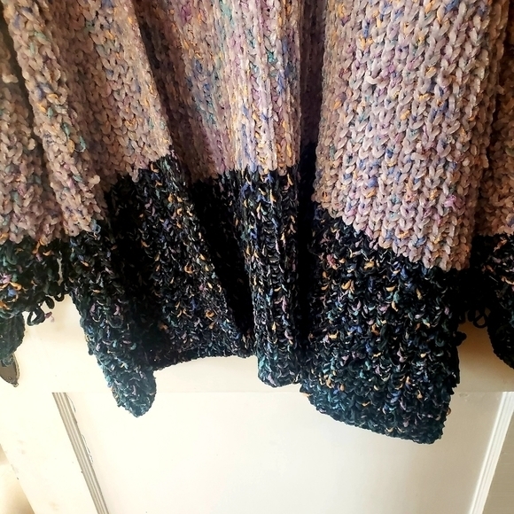 KORI America Mutlticolored Lose Knit ted  Oversized Cardigan‎ Womens Size M/L - Picture 6 of 12